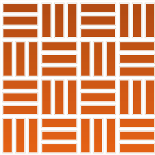 Picture of Daltile - Color Wheel Mosaic Lattice Weave Orange Burst