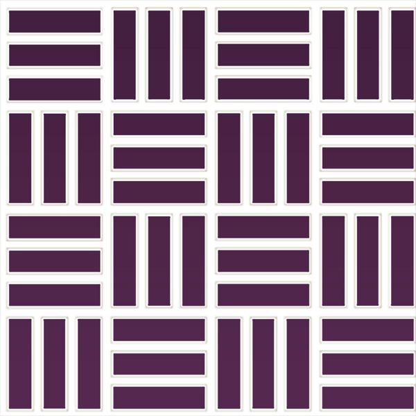 Picture of Daltile - Color Wheel Mosaic Lattice Weave Plum Crazy