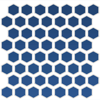 Picture of Daltile - Color Wheel Mosaic Hexagon Sea Breeze