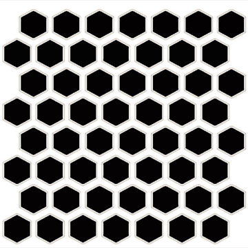 Picture of Daltile - Color Wheel Mosaic Hexagon Matte Black