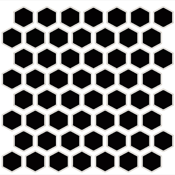 Picture of Daltile - Color Wheel Mosaic Hexagon Matte Black