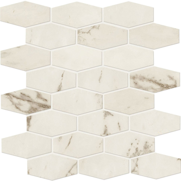 Picture of Marazzi - Classentino Marble Linear Hexagon Mosaic Palazzo White V2