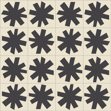 Picture of Bisazza Mosaico - Cementiles Decorations Square Asterisque BW