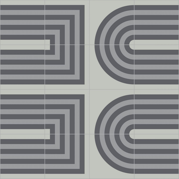 Picture of Bisazza Mosaico - Cementiles Decorations Square Duct Grey