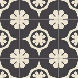 Picture of Bisazza Mosaico - Cementiles Decorations Square Twiggy Nero