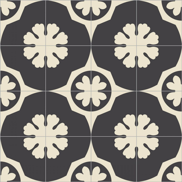 Picture of Bisazza Mosaico - Cementiles Decorations Square Twiggy Nero