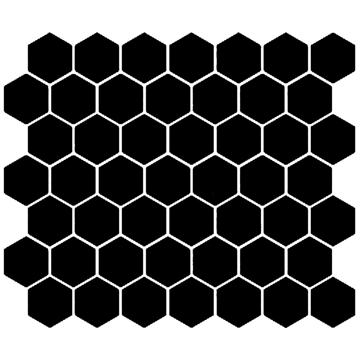 Picture of American Olean - Color Story Mosaic Hexagon Glossy Black