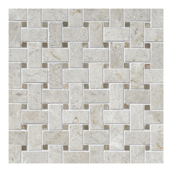 Picture of Daltile - Limestone Mosaics Unique Shapes Arctic Gray Basketweave