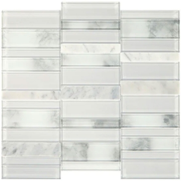 Picture of Daltile - SimplyStick Mosaix Straight Stack Stormy Mist Glass Blend Polished