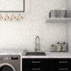 Picture of American Olean - Candora Linear Leaf Mosaic Vestal White Leaf