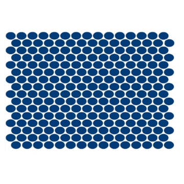 Picture of American Olean - Unglazed ColorBody Mosaic Penny Round Solids Sapphire Sky