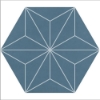 Picture of Daltile - Scrapbook Hexagon Deco Keepsake Blue Asanoha