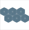 Picture of Daltile - Scrapbook Hexagon Deco Keepsake Blue Asanoha