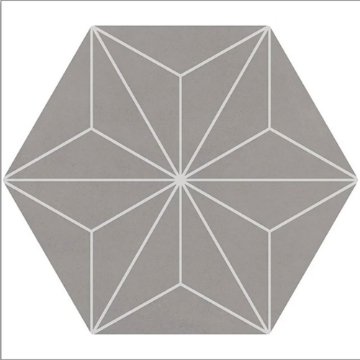 Picture of Daltile - Scrapbook Hexagon Deco Memory Grey Asanoha
