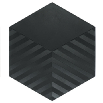 Picture of Daltile - Electric Hex Tread Volt Carbon