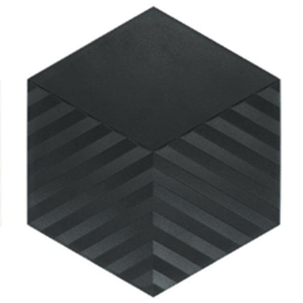 Picture of Daltile - Electric Hex Tread Volt Carbon