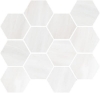 Picture of Happy Floors - Dolomite Hexagon Mosaic White Polished