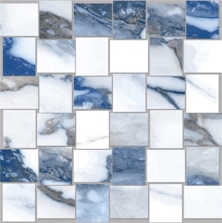 Picture of Happy Floors - Crash Basketweave Blue Natural