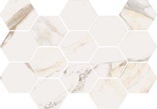 Picture of Happy Floors - Dorian Hexagon Mosaic Gold Honed