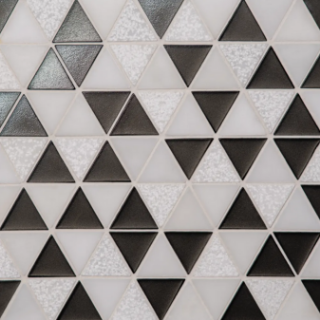 Picture of Bedrosians - Kaikos Triangle Mosaic Brown Oriental White
