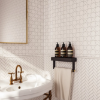 Picture of Bedrosians - Le Cafe Mosaic Cross & Star White Matte