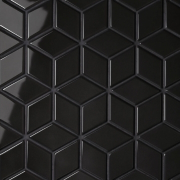 Picture of Bedrosians - Le Cafe Mosaic Diamond Black Glossy