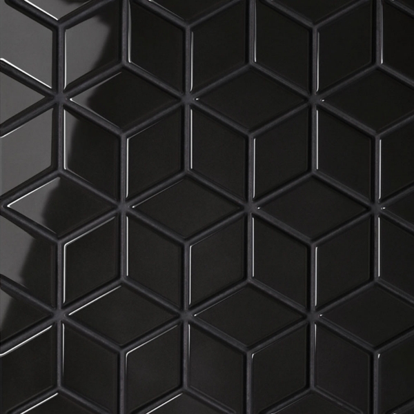 Picture of Bedrosians - Le Cafe Mosaic Diamond Black Glossy