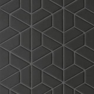 Picture of Bedrosians - Le Cafe Mosaic Half Hexagon Black Matte