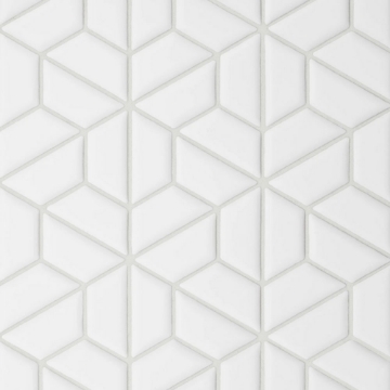 Picture of Bedrosians - Le Cafe Mosaic Half Hexagon White Matte