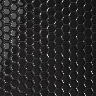 Picture of Bedrosians - Le Cafe Mosaic Hexagon 1 x 1 Black Glossy