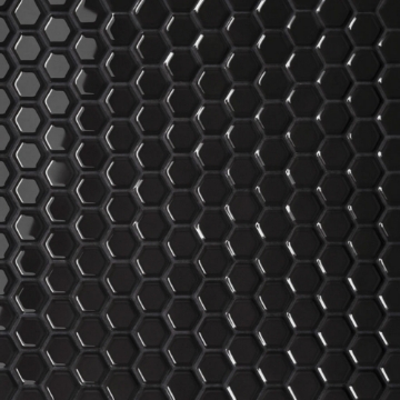 Picture of Bedrosians - Le Cafe Mosaic Hexagon 1 x 1 Black Glossy