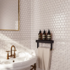 Picture of Bedrosians - Le Cafe Mosaic Hexagon 2 x 2 White Glossy