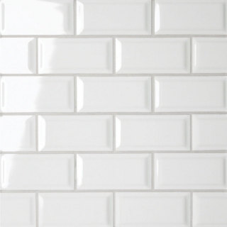 Picture of Bedrosians - Le Cafe Mosaic Off Set Bevel White Glossy