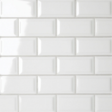 Picture of Bedrosians - Le Cafe Mosaic Off Set Bevel White Glossy