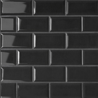 Picture of Bedrosians - Le Cafe Mosaic Off Set Bevel Black Glossy