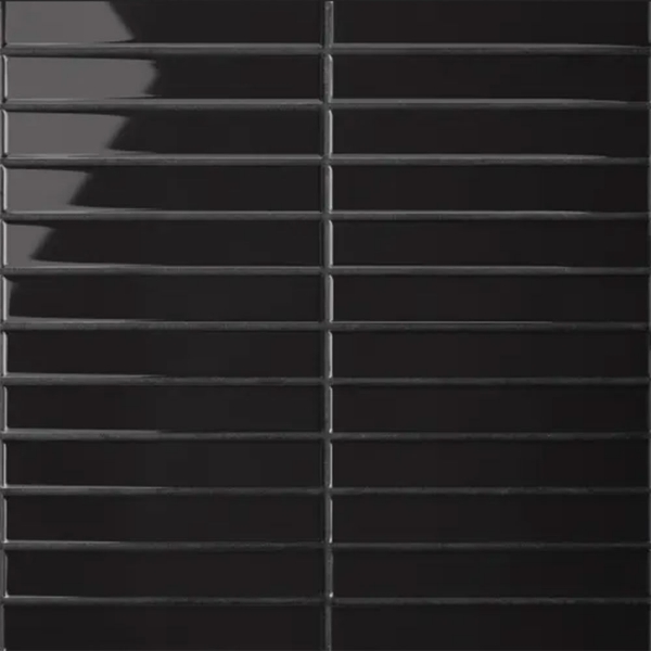 Picture of Bedrosians - Le Cafe Mosaic Straight Stack Black Glossy