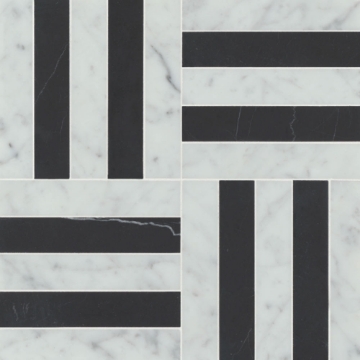 Picture of Bedrosians - Matisse 2 White Carrara/Nero Marquina