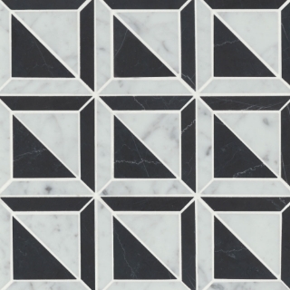 Picture of Bedrosians - Matisse 3 White Carrara/Nero Marquina