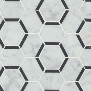 Picture of Bedrosians - Matisse 4 White Carrara/Nero Marquina