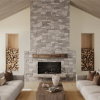 Picture of Bedrosians - Tumbled Ledger Limestone and Marble Beige Grey Limestone