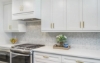 Picture of Bedrosians - Marble Stone Chevron Mosaic White Carrara Honed