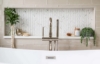 Picture of Bedrosians - Marble Stone Chevron Mosaic White Carrara Polished