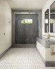 Picture of Bedrosians - Marble Stone Mosaic Jumbo Basketweave Dolomite with Bardiglio Dot