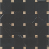 Picture of Bedrosians - Marble Stone Mosaic Jumbo Basketweave Sahara Noir with Beige Dot