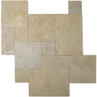 Picture of Bedrosians - Travertine Stone Versailles Pattern Mediterranean Ivory