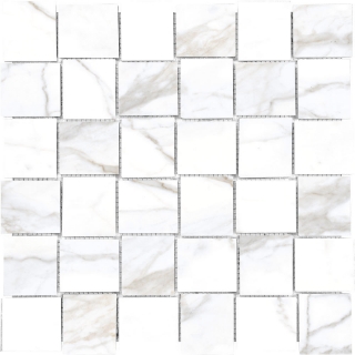 Picture of Tesoro - Lucca Basketweave Mosaic Calacatta Matte