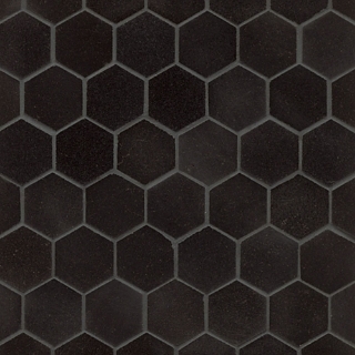 Picture of Bedrosians - Granite Hexagon Mosaic Absolute Black Polished