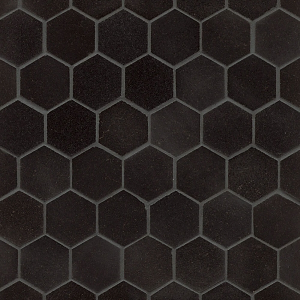 Picture of Bedrosians - Granite Hexagon Mosaic Absolute Black Polished