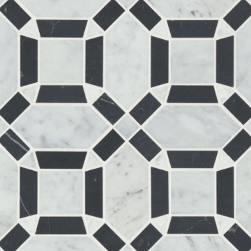 Picture of Bedrosians - Matisse 1 White Carrara/Nero Marquina