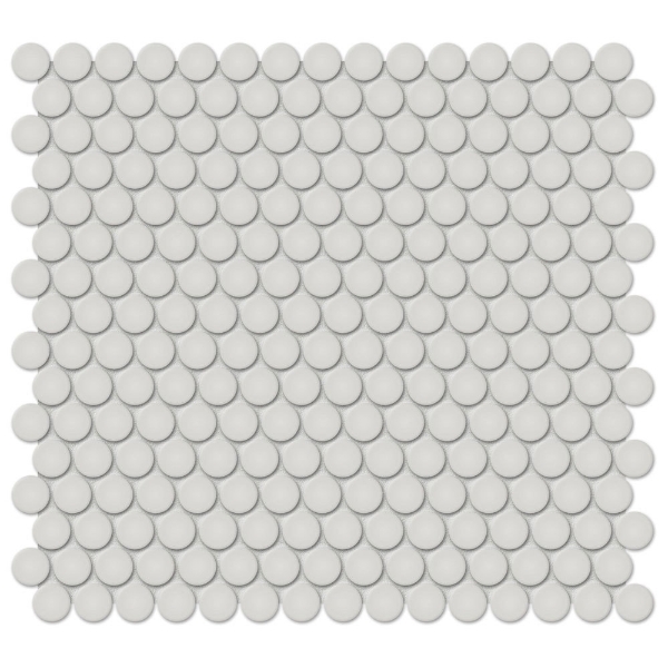 Picture of Tesoro - Soho Penny Round Mosaic Halo Grey Matte